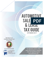 Automotive Sales, Use & Lease Tax Guide: September 2019
