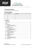 Architecture Vision: 1 Executive Summary 2 Version History