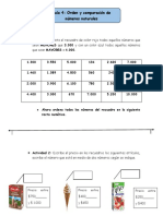 Guia 4 Orden y Comparacion de Numeros Naturales