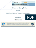 Certificate For Module