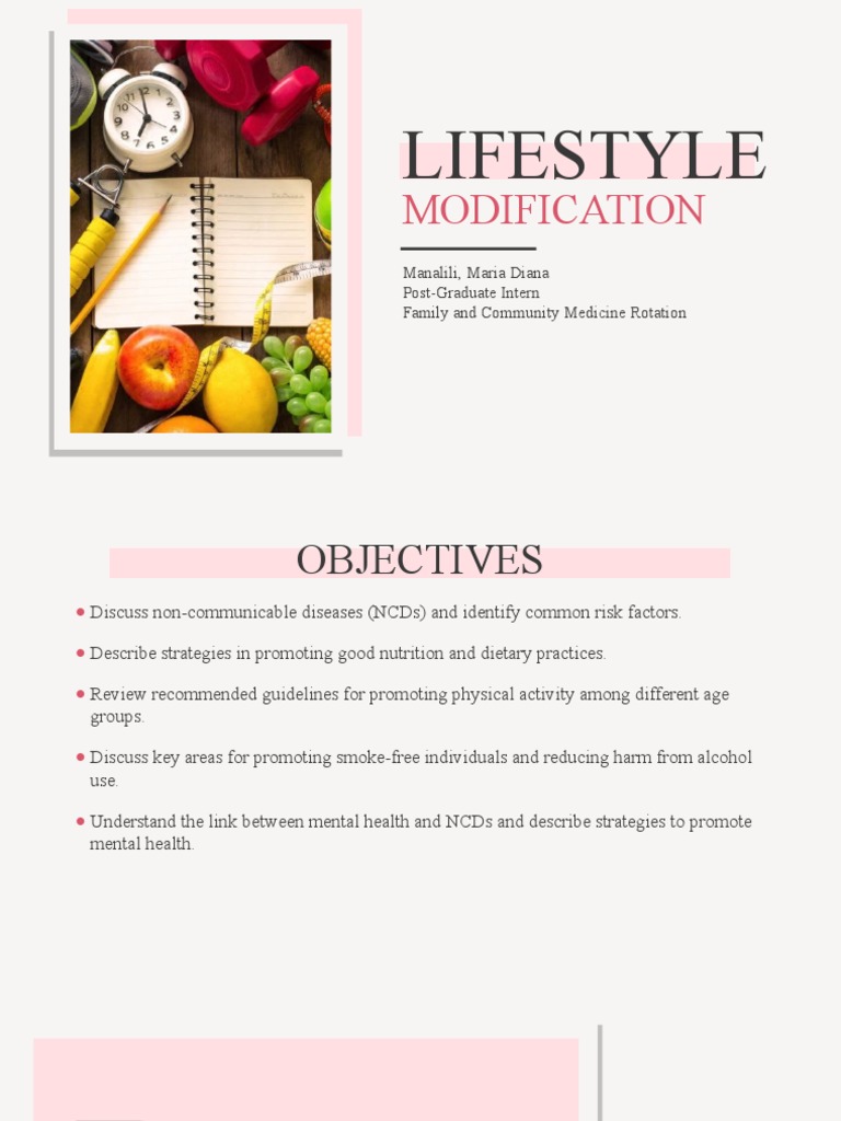 Lifestyle Modifications for NCD Prevention | PDF | Non Communicable ...