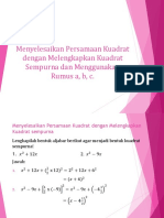 Presentasi Persamaan Kuadrat Sempurna PDF