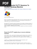 How To Transfer PuTTY Sessions To Another Windows Machine