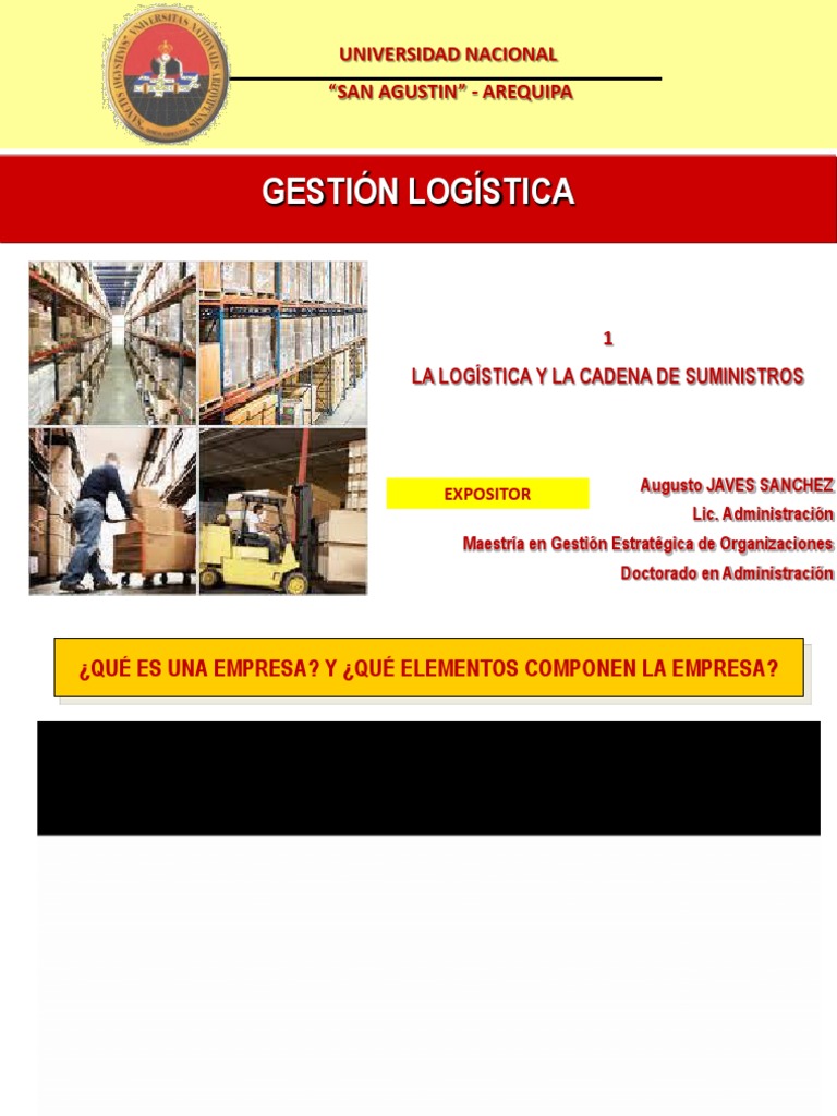 Gestion Logistica 1 - La Logistica y La Cadena de Suministros | PDF ...