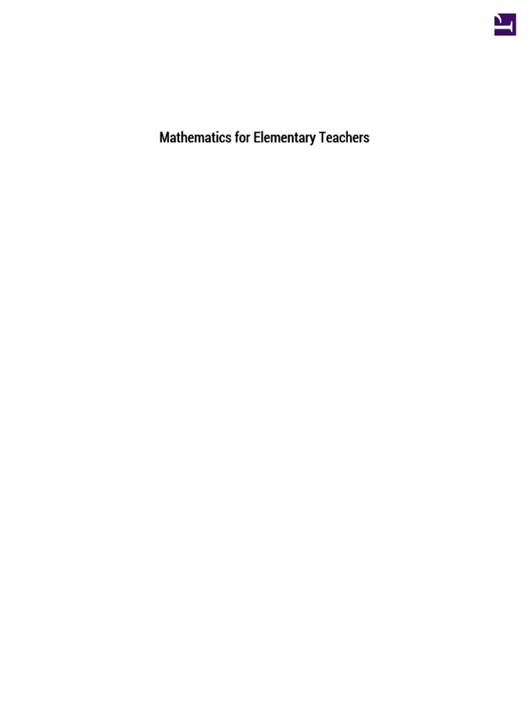 Mathematics For Elementary Teachers 1515100580 | Download Free PDF ...