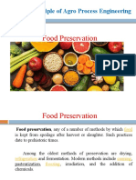 Food Preservation: FAE111: Principle of Agro Process Engineering