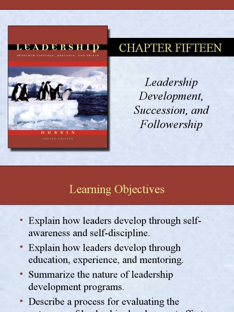 Chapter Fifteen: Leadership Development, Succession, and Followership ...