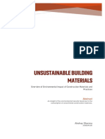 Unsustainable Building Material