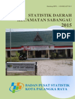 Statistik Daerah Kecamatan Sabangau 2015