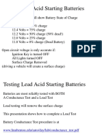 Test Lead Acid Starting Batteries Load & Conductance