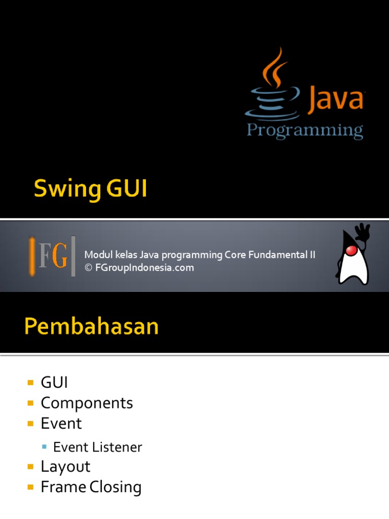 Java 04: Swing GUI Dalam Java UI | PDF
