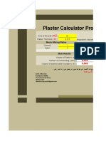 Plaster Calculator V 1.0 - English
