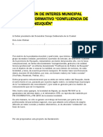 Declaración de Interés General para Confluencia de Radios de Neuquén