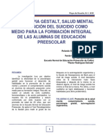 Psicoterapia Gestalt, Salud Mental y Prevención Del Suicidio PDF