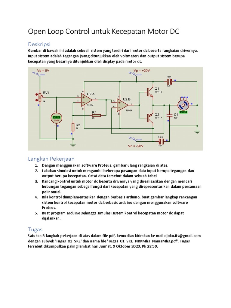 Kontrol Kecepatan Motor DC Open Loop | PDF