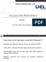 Aula 02 - Revisão - Cálculo de Reatores II 2020 - 2