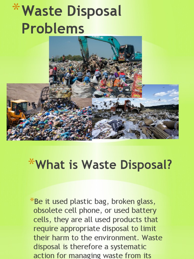 Waste Disposal Problems PDF Waste Management Recycling