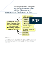 Life Cycle: How To Start Your Own Fab Lab, Sustainability, Advocacy and Marketing, and Fab Courses To Help