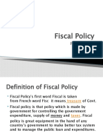 Fiscal Policy: Presented by Nidhi Singh