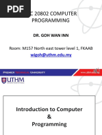 Introduction To Computer and Programming