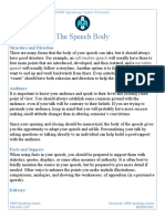 The Speech Body: Structure and Direction