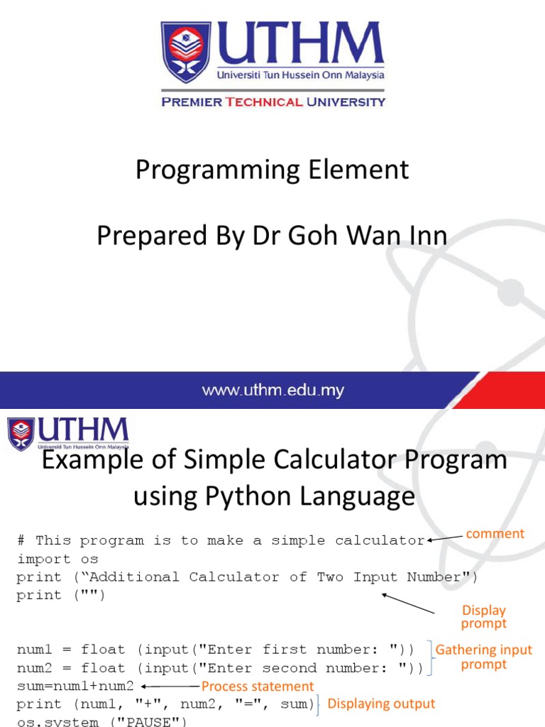 Programming Element PDF | Download Free PDF | Data Type | Variable ...