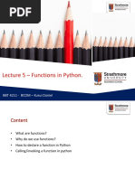 Lecture 5 - Functions in Python PDF