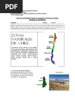 Zonas naturales de chile 5°-Básico | PDF | Chile | Ciencias de la Tierra