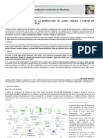 Produccion de Acido Citrico A Partir de Lactosuero