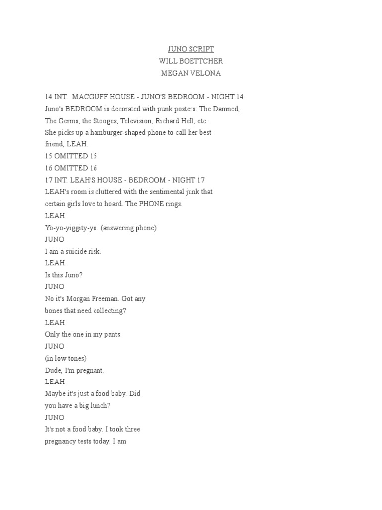Juno Script PDF Leisure