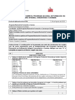 FICHA DIAGNÓSTICA SOBRE EL PROGRAMA NACIONAL DE FORMACIÓN EN ENFERMERÍA INTEGRAL COMUNITARIA O CARRERA Arreglado