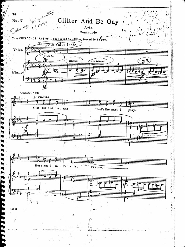 Bernstein Candide Glitter and Be Gay PDF