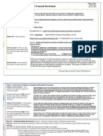 Quality Improvement Project Proposal Worksheet
