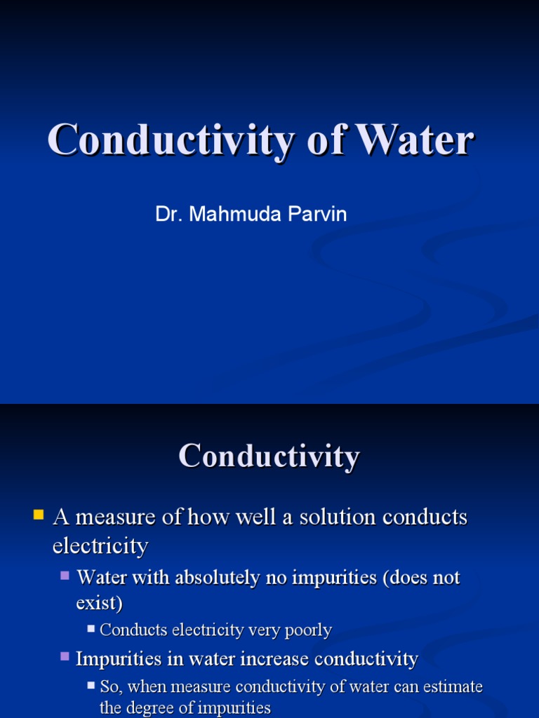 Water Conductivity Explained | PDF