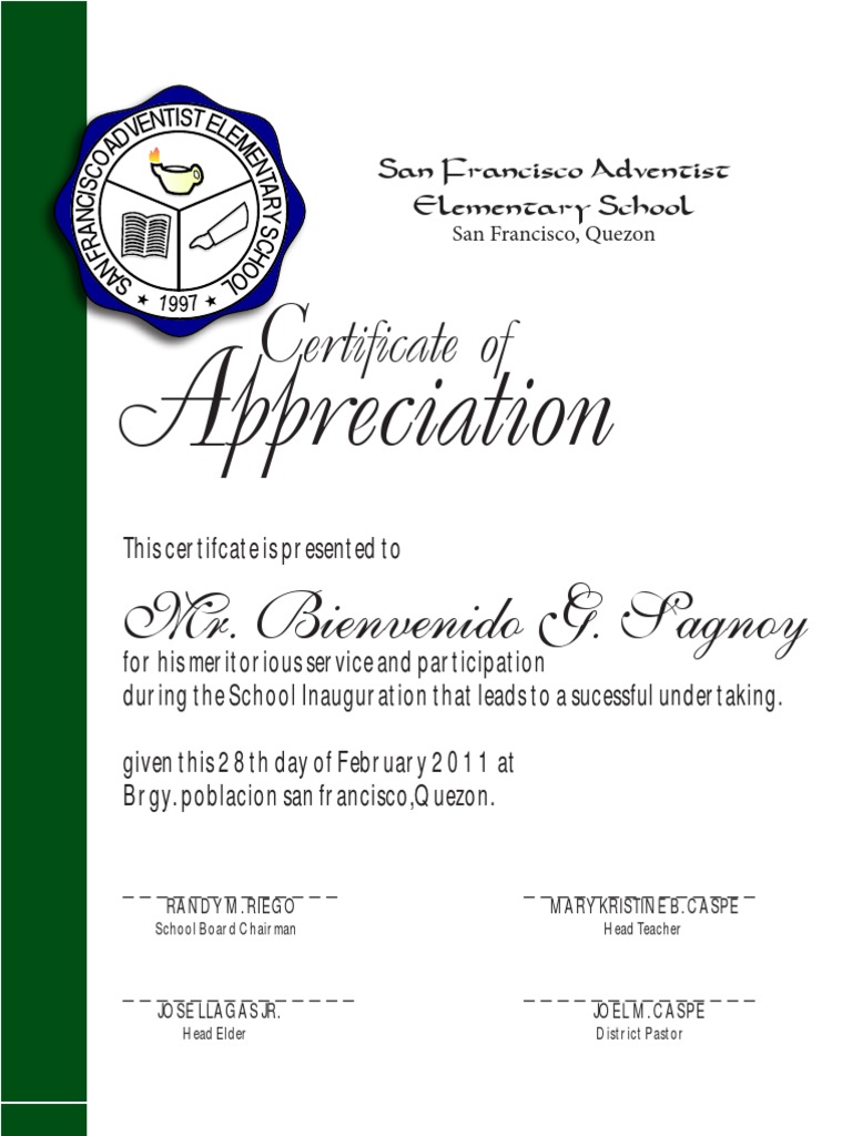 guest for sample certificate speaker of Appreciation Certificate SFAES
