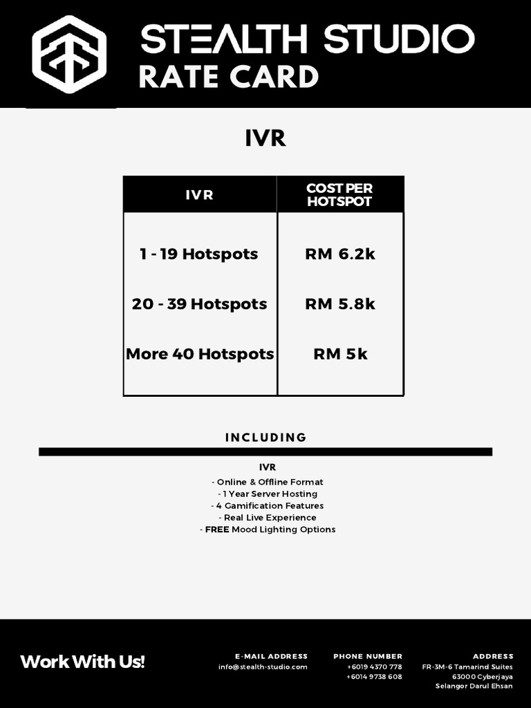 Creative Services Rate Card | PDF | Film Industry | Multimedia
