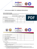 Rapid Assessment of Learning Resources: Sto. Tomas District
