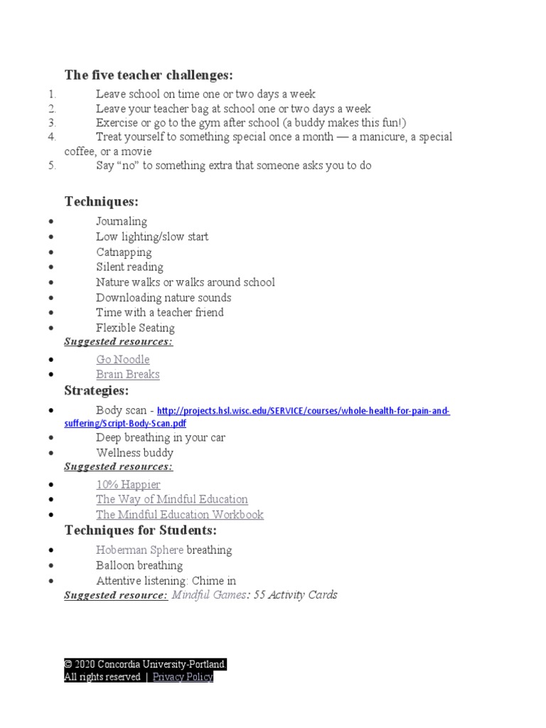 Self Care Tips Sheet | PDF