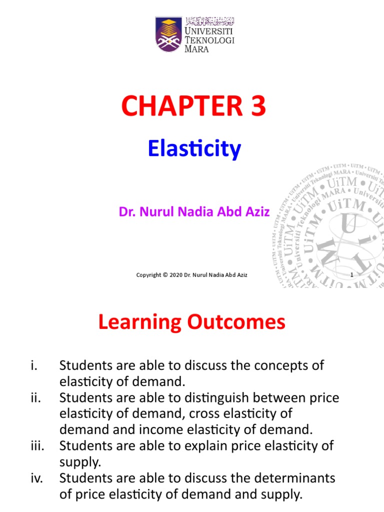CHAPTER 3 - Elasticity | PDF | Demand | Price Elasticity Of Demand