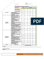 Rubric For Recorded Oral Reports in Tle 8