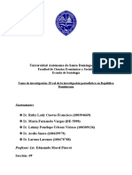 Metodologia de Las Ciencias Sociales - Grupo 3 - El Rol de La Investigacion Periodistica en Republica Dominicana