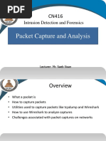 CN 422-Week#3 Lect-Packet Capture and Analysis