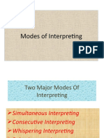 Modes of Interpreting