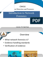 CN 416-Week #1&2 - Introduction To Network Forensics PDF