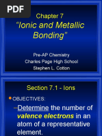 Chapter 7 Ionic and Metallic Bonding