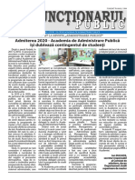 ZIarul "Funcționarul Public" Nr. 15-16 (580-581) August 2020