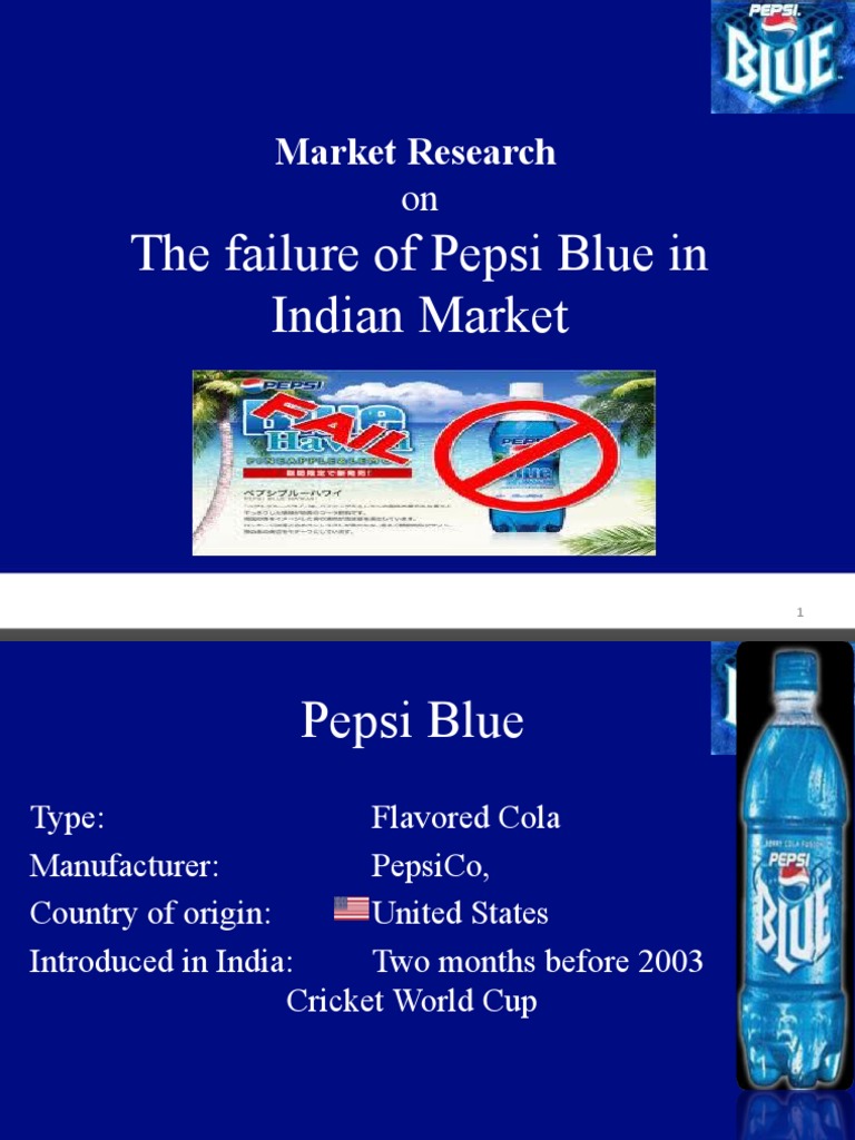 Reasons for Pepsi Blue's Failure in India | PDF | Nature | Pepsi
