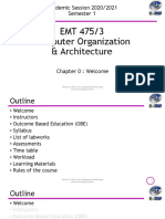 Computer Organization & Architecture Academic Session 2020/2021 Semester 1