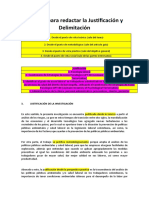 Ejemplo para Redactar La Justificación y Delimitación