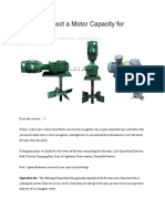How To Determine Motor Capacity
